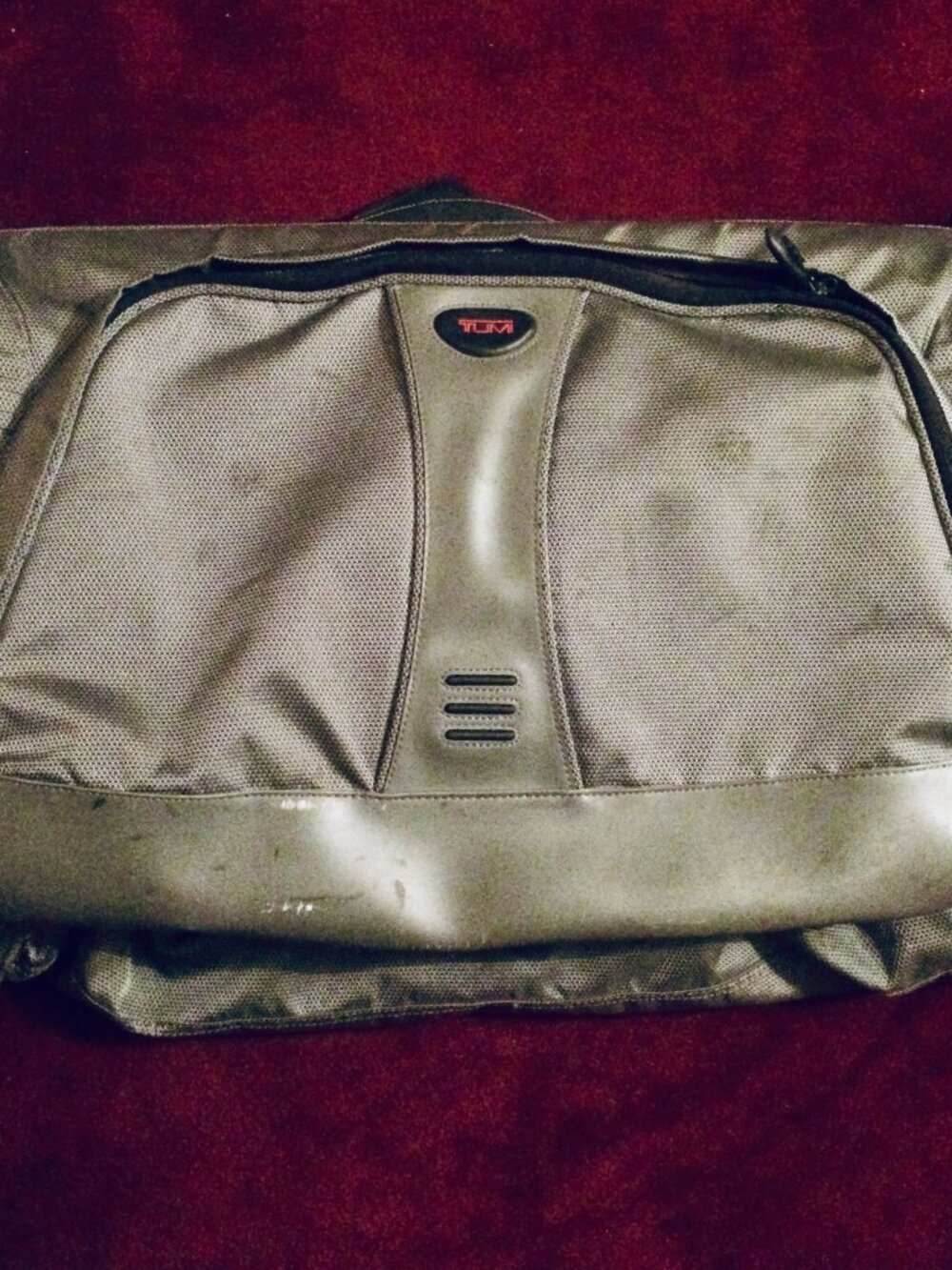PRICE REDUCED Tumi Tech trifold dark gray travel Garmet bag DISCOUNTED SHIPPING